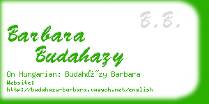 barbara budahazy business card